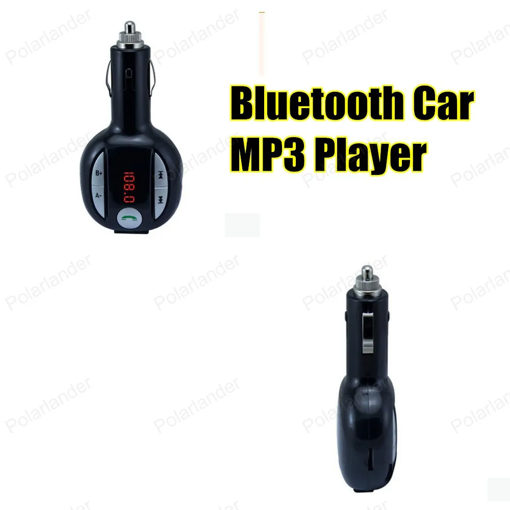 Bluetooth MP3 PlayerHandsfree Car Kit AUX Hands Free FM Transmitter with Dual USB MP3 SD LCD Car Charger Cigarette Lighter