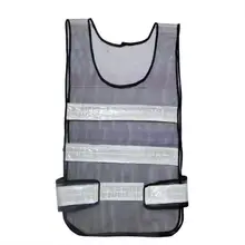 Классический стиль сетки ткань светоотражающий жилет безопасности черный Рабочая одежда Униформа размер 56*50 см