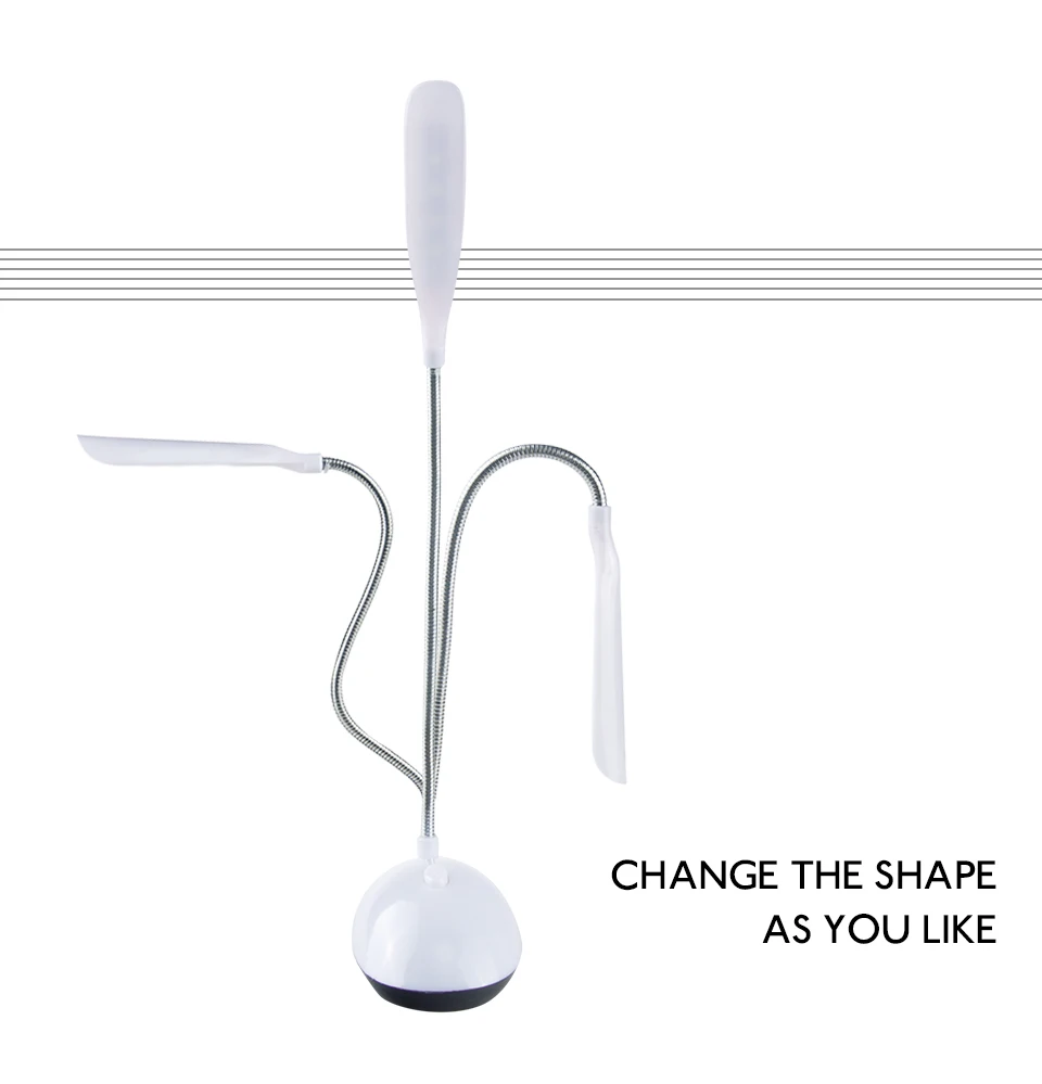Mini Flexible LED Night Lights Table Lamp Reading Book Eye Protection Flexible Push Switch Bendable Battery Powered (6)