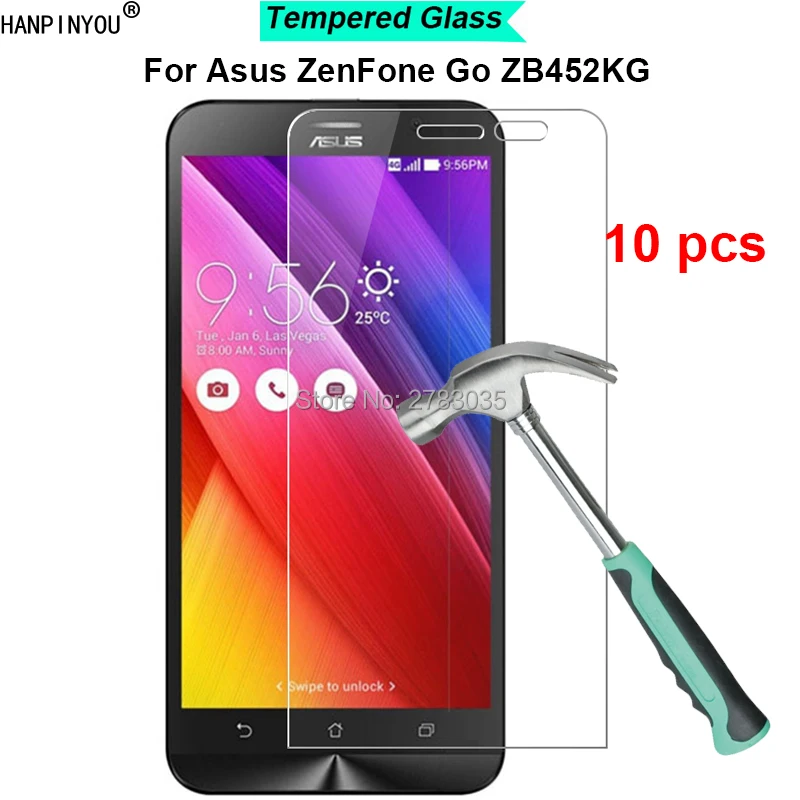 10 шт./лот для Asus ZenFone Go ZB452KG 4 5 &quot9 H твердость 2.5D ультра-тонкая закаленная Защитная