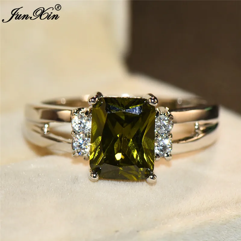 Милые женские красные желтое кольцо с камнем модные 925 пробы серебряные свадебные ювелирные кристаллы обещания обручальные кольца для женщин