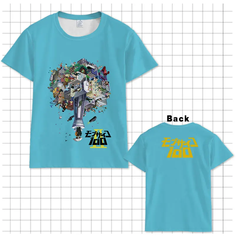 Популярная футболка японского аниме Mobu Psycho 100, футболка Mobu Saiko Hyaku, мужская и женская футболка с коротким рукавом, летние топы с рисунком из аниме, футболка унисекс - Цвет: 05