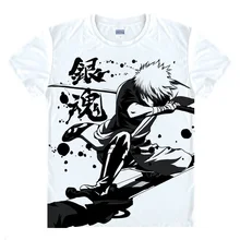 Gintama T shirts kawaii Japanese Anime t shirt Manga Shirt Cute Cartoon Silver Soul Gin Tama