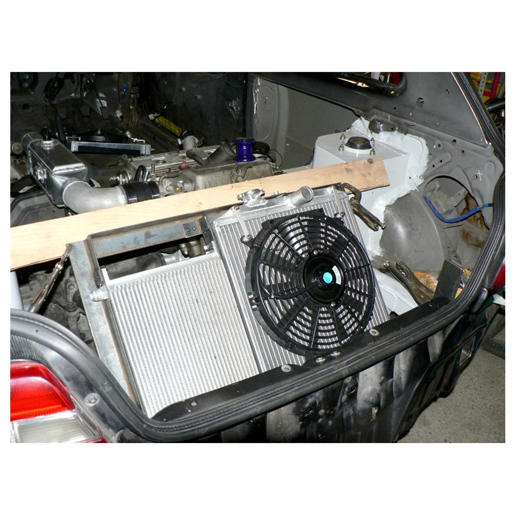 Вентилятор 12 в электрический Универсальный низкий уровень шума тонкий автомобильный радиатор вентилятор охлаждения Push Pull Mount Kit Замена реверсивный бак для воды двигатель