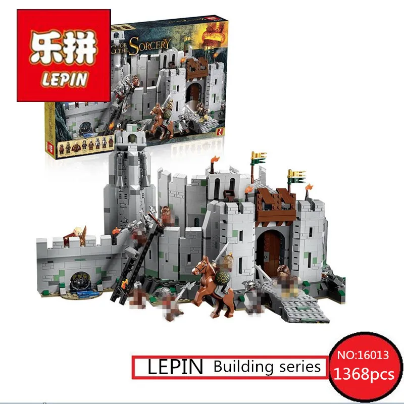 

Lord of the Rings Series LEPIN 16013 1368pcs Battle Of Helm' Deep Model Building Blocks Bricks Mini Toys for Children Figures