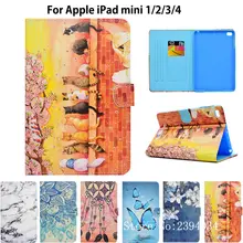 Модный флип-чехол для Apple Ipad Mini 1 2 3 4 7," с мультяшным котом, умный чехол, чехол Funda Sleep Wake, силиконовый чехол из искусственной кожи с подставкой