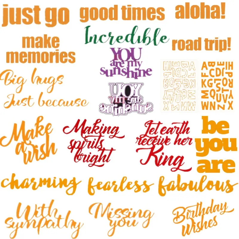 

Basic Letters Be You Are Metal Cutting Dies Stencils For DIY Scrapbooking Decoration Embossing Supplier Handcraft Die Cut 2019