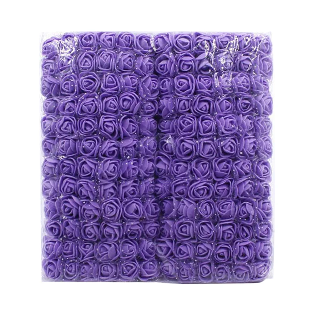 

144 Pcs/set Mini Multicolor Artificial Foam Rose Flowers Bouquet Rose For Decoration Home Wedding Flowers Diy Fake Rose Flower