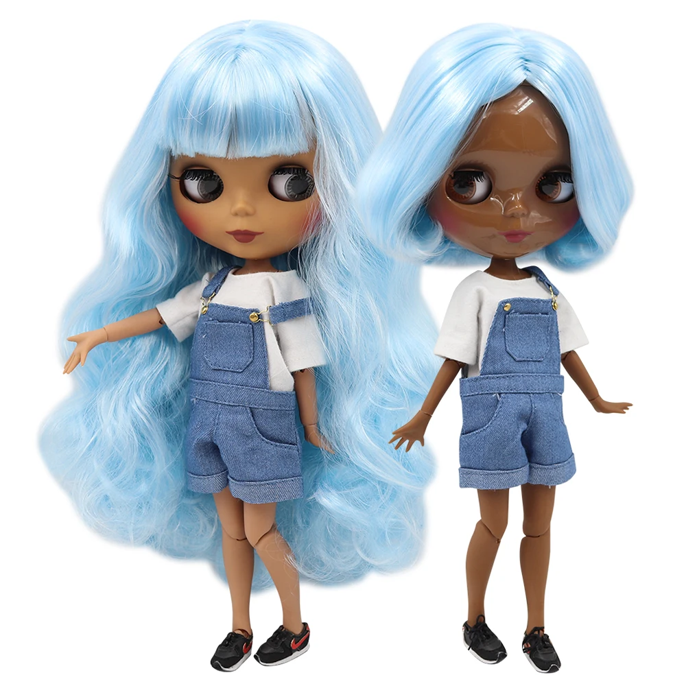 Ледяной DBS Blyth кукольные 1/6 bjd шарнирной куклы шарнирное тело бело-голубое платье