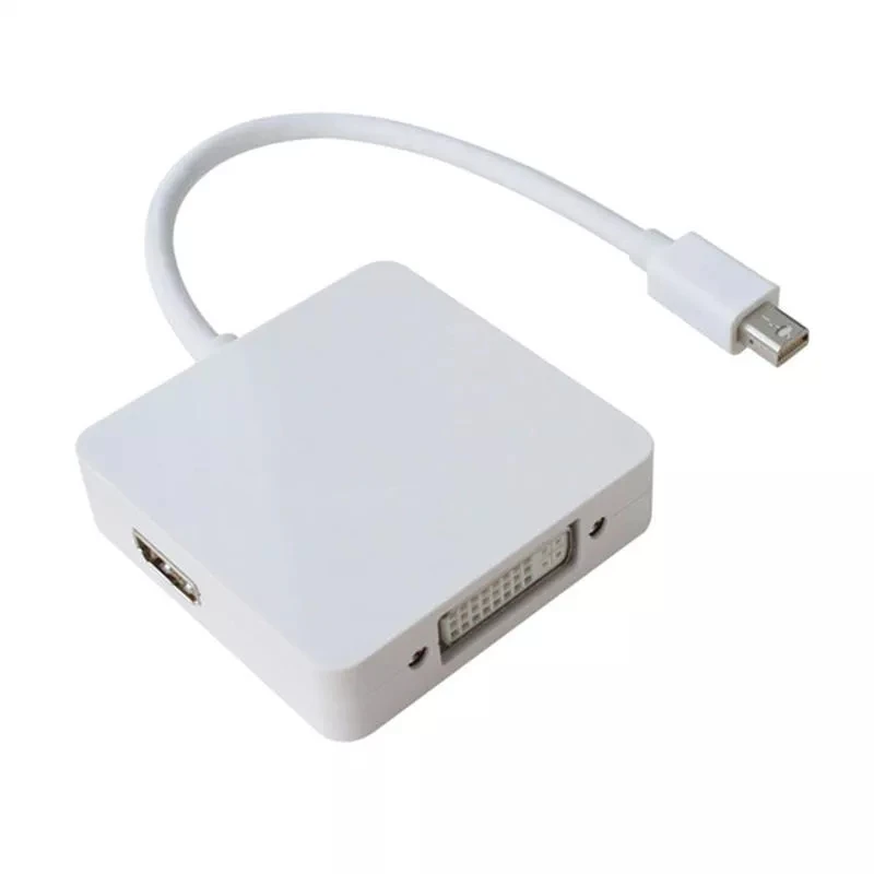 3 в 1 Thunderbolt Mini display port MINI DP штекер HDMI DVI VGA Женский адаптер конвертер кабель для Apple MacBook Air