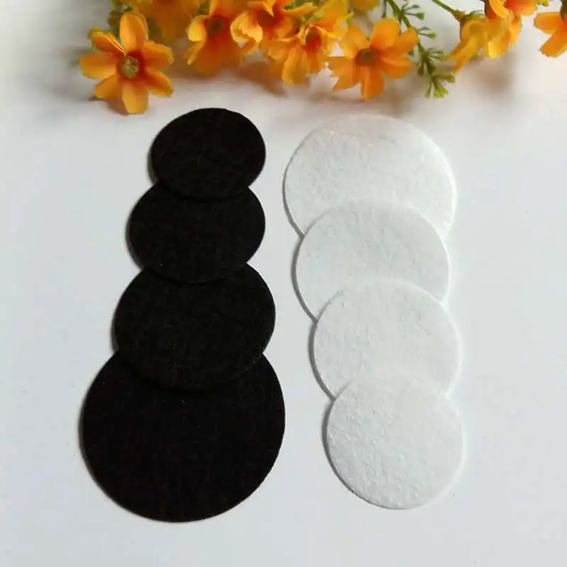 

50PCS/lot Dia 40 /45/ 50/ 60mm Eco-friendly Round Felt Fabric Pads Accessory Patches Circle Felt Pads Fabric Flower Accessories