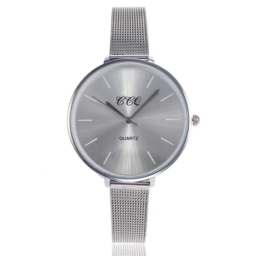 Роскошные Кварцевые женские часы из серебристой нержавеющей стали с ремешком большие часы с нарядным циферблатом аналоговые наручные