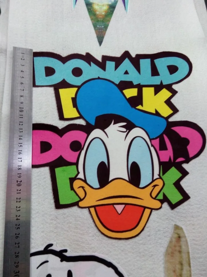 5 pcs/set 25*27.5cm Cute Donald Duck Printed Iron-On Patches For Clothes Garment Applique DIY Accessory | Дом и сад