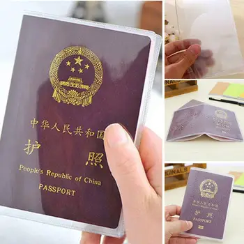 

13.5*19cm PVC Transparent Dull Polish Passport Cover Clear Card ID Cover Case For Travelling Passport Bags