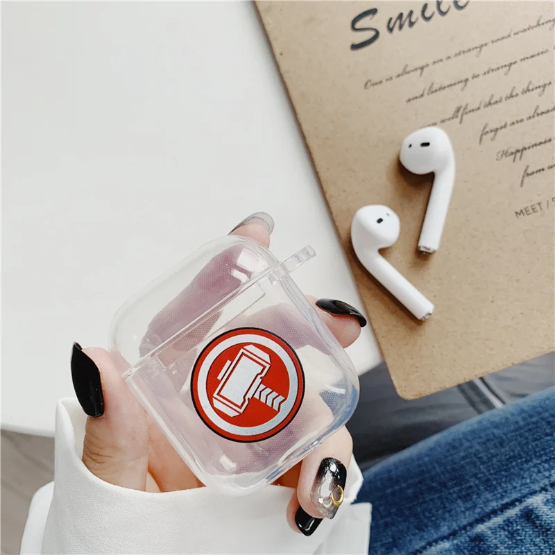 Superhero avengers for Apple AirPods protective cover bluetooth wireless earphone charging box headset cover soft airpod 1 2 bag