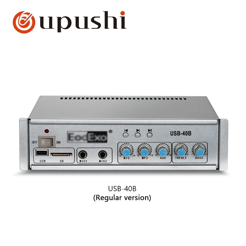 Oupushi 40 Вт маленький bluetooth усилитель динамик 100 в домашний аудио усилитель мощности для домашнего фона музыкальная система - Цвет: 40W