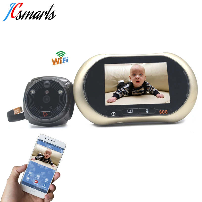 

Rollup ihome3s WiFi doorbell camera smart wireless video peephole viewer with motion sensor Video Call to Android/IOS phone
