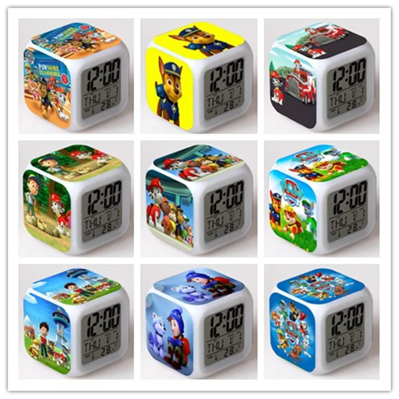 

Paw Patrol Digital Watch time Alarm dice clock Digital Toy Time Action Cartoon Character Patrulla canina Toy Birthday Gift