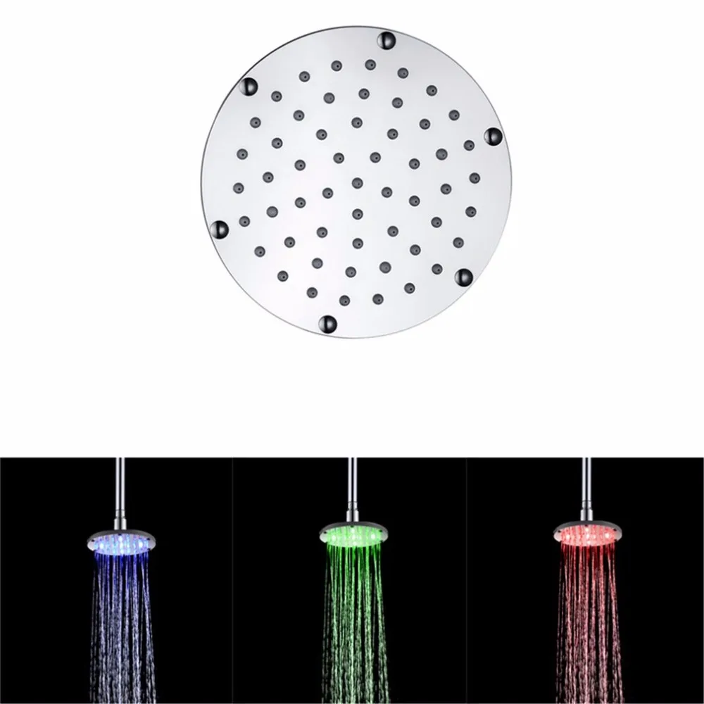 6 Inch Round Top Shower Spray Energy saving LED Top Shower Spray Head