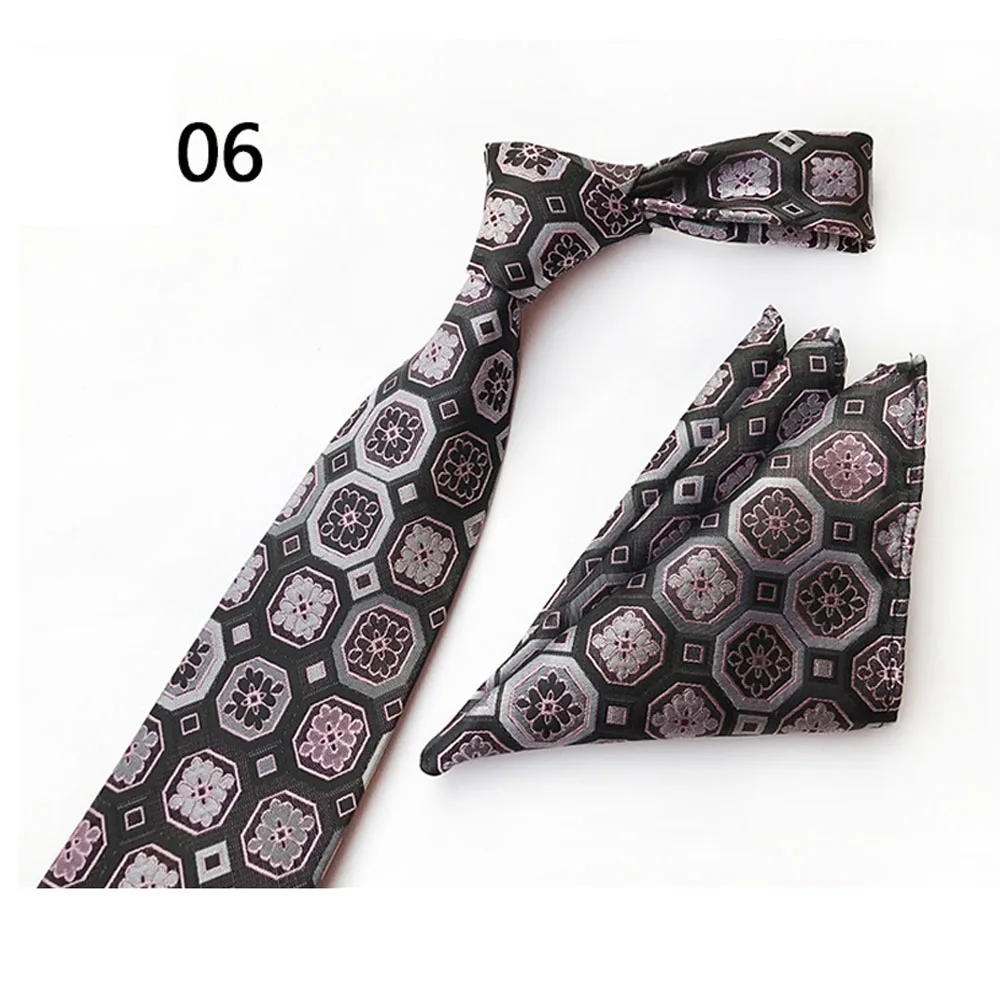 Men's Stylish Floral Paisley Necktie Wedding Pocket Square Handkerchief Set NEW HZTIE0261