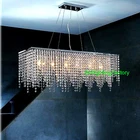 Best Price as low as $132.86 Modern Crystal Chandelier Light for dining room led crystal chandeliers rectangle kitchen chandelier lighting led hanging lamp