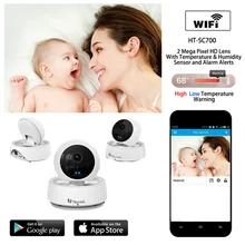 Homtrol Baby Monitor Pro Series with Enhanced Night Image Features and Temperature & Humidity Sensor For Mega Pixel HD