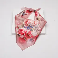 100% новый весенний люксовый бренд Китайский национальный стиль блестящий красный пион цветок 2019 шелковый шарф хиджаб шарф женский шейный