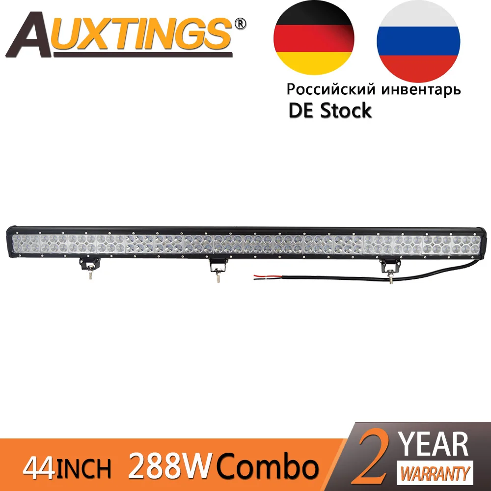 

Auxtings 1Pcs High power 288w 44Inch led light bar high lumen spot flood combo led light 10-30v for off-road 4x4 ATV truck