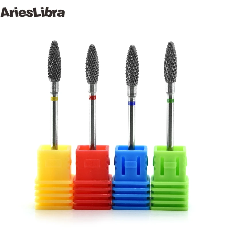 

AriesLibra 1PC Carbide Nail Drill Bit Manicure Drill Manicure Pedicure Milling Manicure Cutter Tungsten nails art