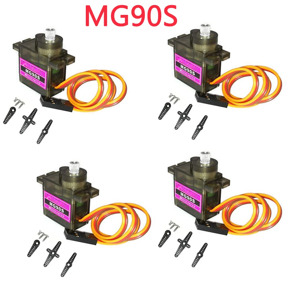 4 шт./лот MG90S Micro RC Servo 2 кг. Cm 90 градусов Вертолет Самолет умный автомобиль для