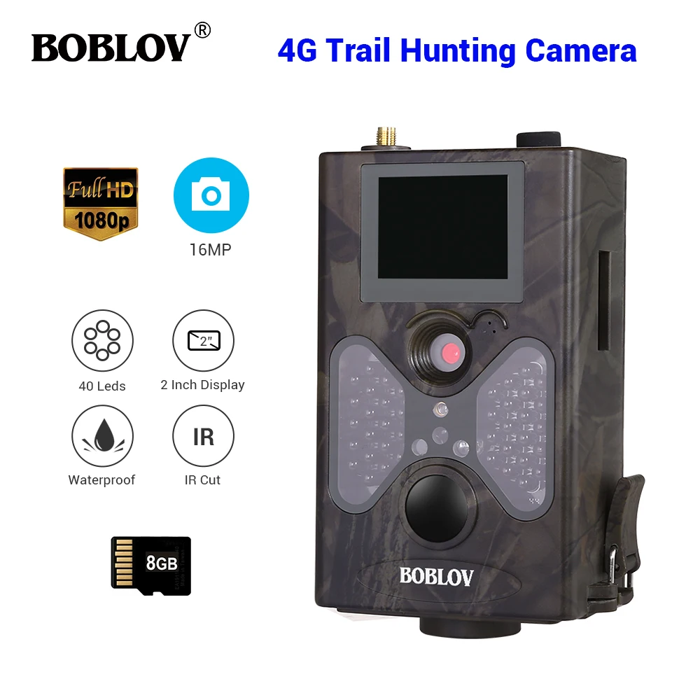 

4G Trail Camera SMTP Auto MMS SMS Command Infrared Wildlife Hunting Scouting Surveillance Camera IR Photo Trap 8GB
