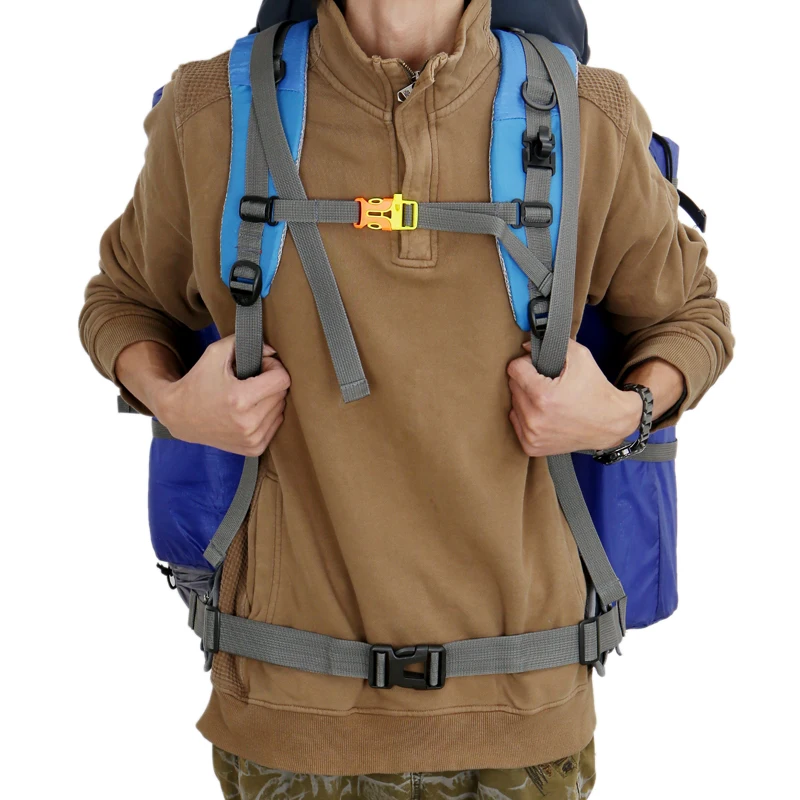 60L Large Capacity Mountain Camping Backpack Waterproof Outdoor Hiking Backpack With Rain Cover Breathable Sport Backpack (5)