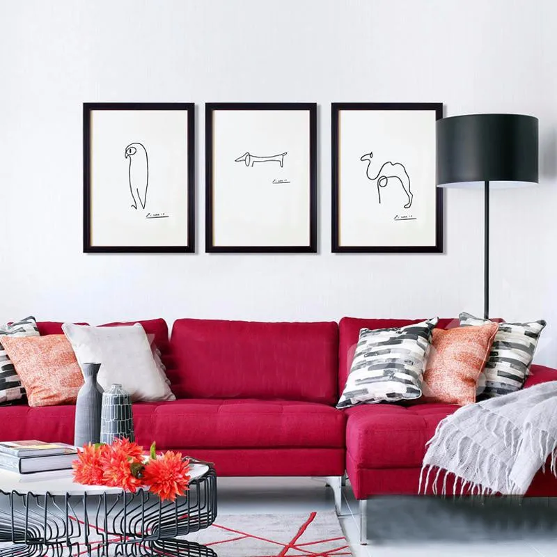 Canvas Art Prints Abstract Wall Picture Poster Simple Drawing Simple