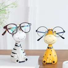 Очень милые Мультяшные животные полимерные фигурки украшения поделки забавные могут быть Подставка под очки держатель