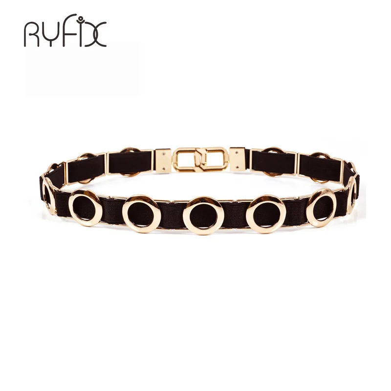 

Elastic Waist Women's Circle Metal Chain Belt Fashion Elegant Jewelry Gold Belt For Woman dress BL361