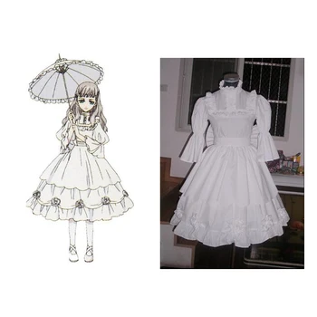 

2016 Black Bulter Queen Victoria Cosplay Costume Fashion White lolita Dress