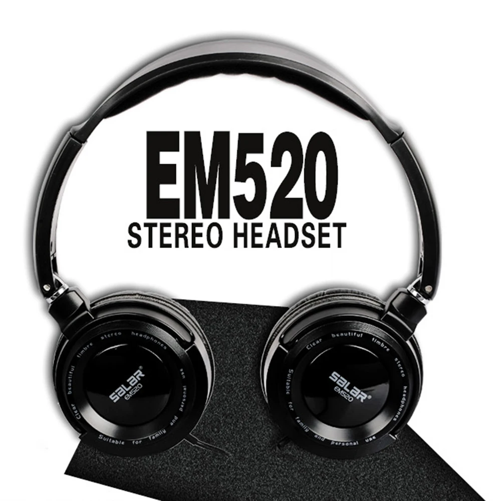 Дешево Salar EM520 Hifi наушники 3,5 мм складные наушники регулируемые наушники глубокий бас игровая гарнитура для ПК телефонов Mp3