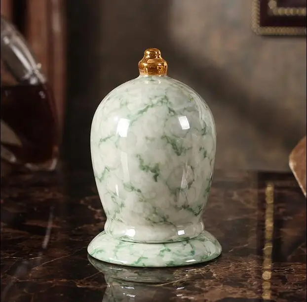 

European Style Toothpick Holder Upscale Creative Ceramic Toothpick Box Living Room Hotel Luxury Marble Toothpick Cans ZH047