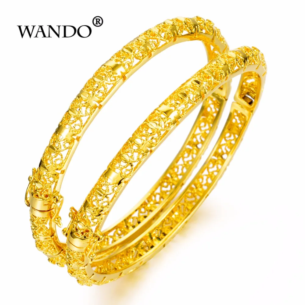 WANDO 2 шт./лот, украшения в африканском стиле, золотой браслет в дубайском стиле, браслет с нитью в африканском стиле, ювелирные изделия из эфира b55|Браслеты| | АлиЭкспресс