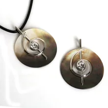 50X60 мм натуральный круглый кулон с жемчужной раковиной, Хрустальный музыкальный символ, Очаровательная подвеска для изготовления ювелирных изделий своими руками