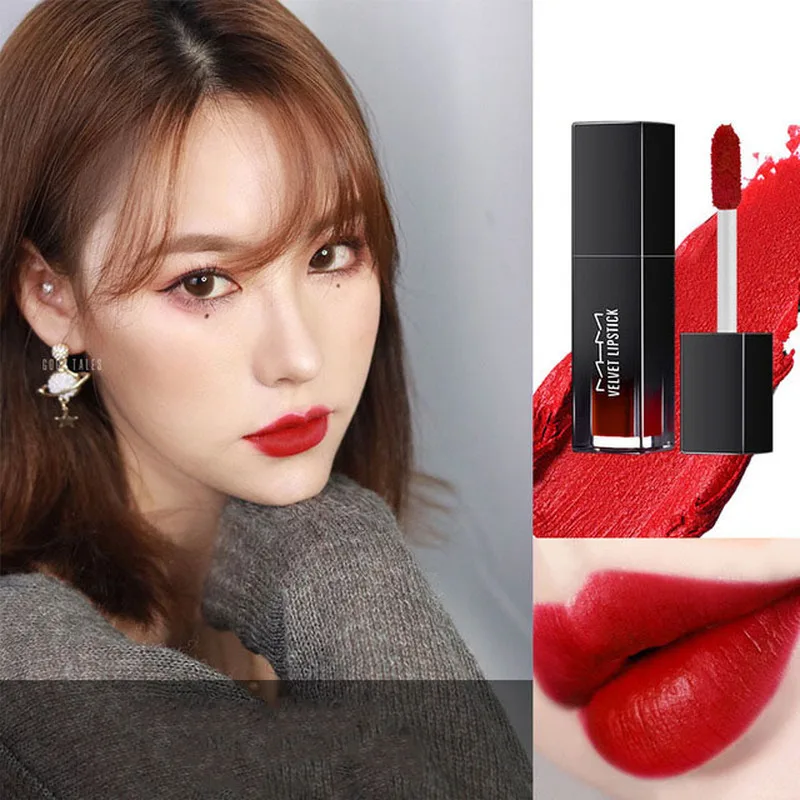 

6 colors matte lip liner set Velvet matte lip glaze 5ml waterproof moisturizing non-stick cup does not fade lip gloss lipstick