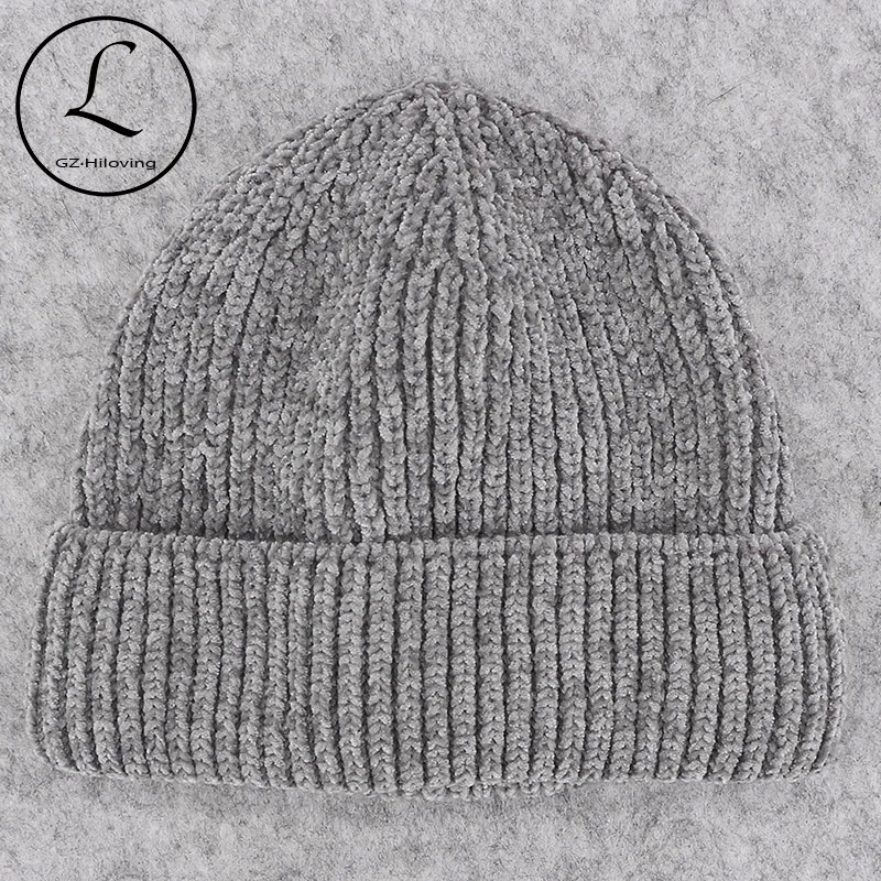 

GZhilovingL New Autumn Winter Warmer Knitted Beanies Hat For Baby Girls Boys Cute Kids Child Soft Solid Stripped Winter Hats
