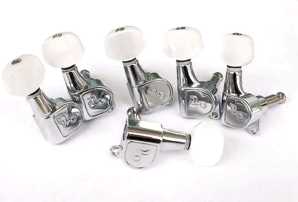 6 inline guitar tuners, quality parts New Chromein Guitar Parts