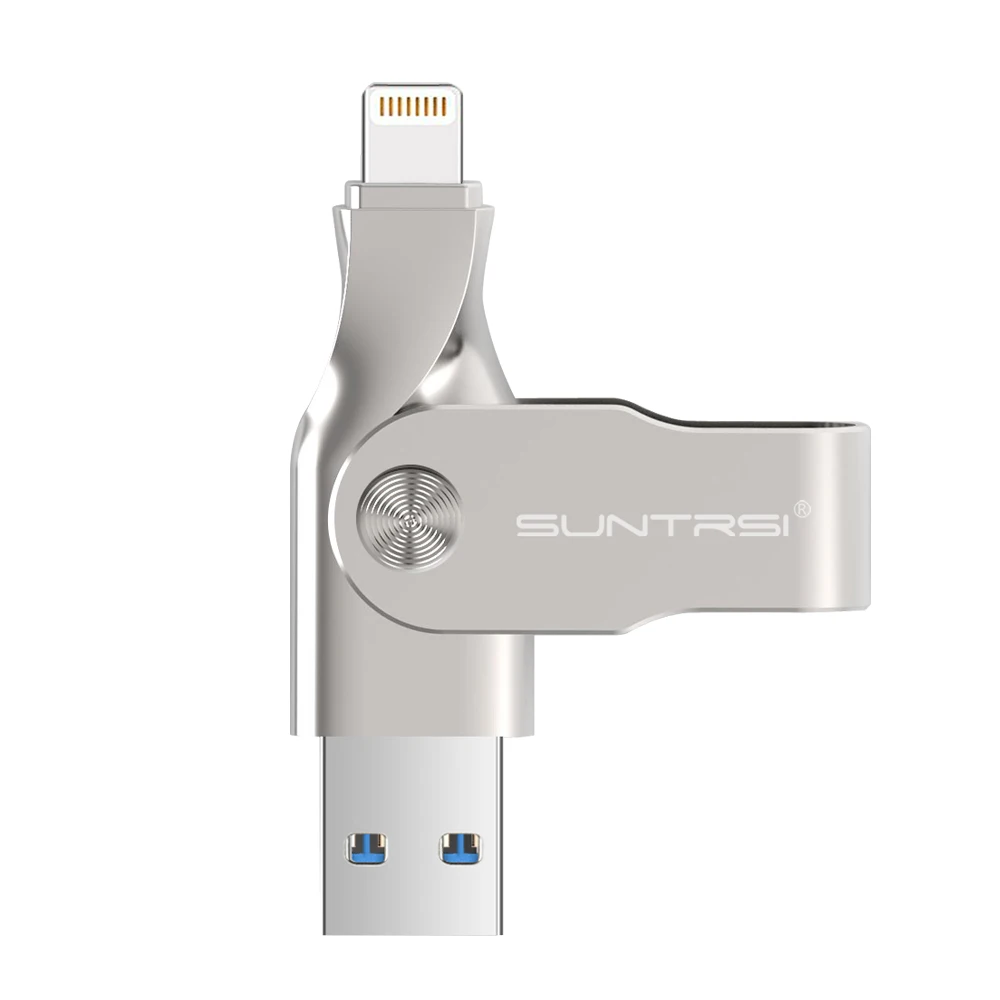 Suntrsi USB 3,0 флеш-накопитель 32 Гб 64 Гб MFI флеш-накопитель для iphone 7/6s/5S металлический флеш-накопитель 128 Гб Высокая скорость Lightning USB Flash