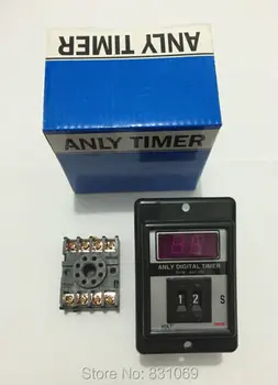 

1Set ASY-2D AC 220V Power ON Delay Timer Time Relay 1-99 Seconds with Base