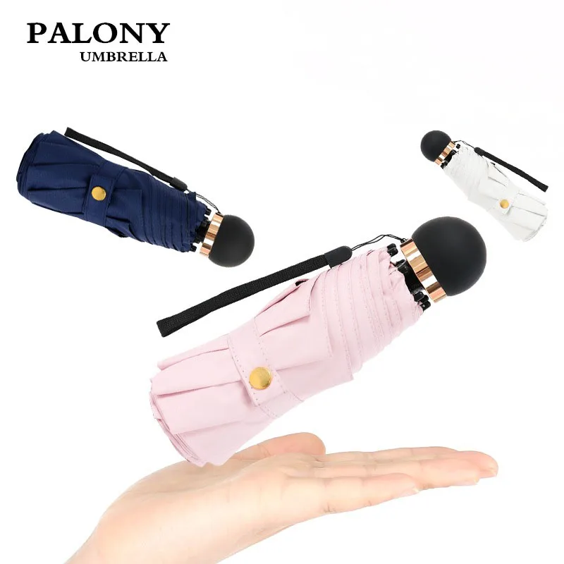 

Portable Woman Mini Pocket Umbrellas Prevent UV Rainproof Five Folding Ladies Sun Small Umbrella