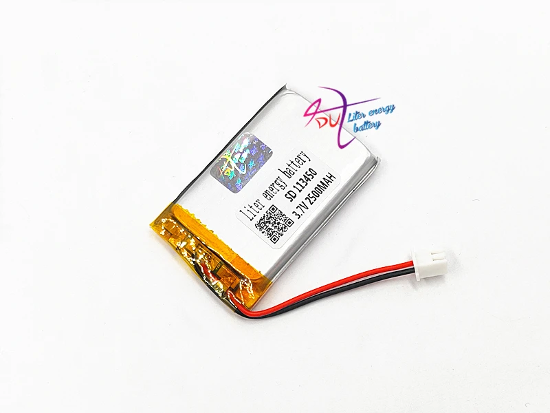 XHR-2P 2,54 113450 3,7 V 2500 мА/ч, 603450*2 литиево-полимерный lipo Перезаряжаемые Батарея клетки для Mp3 DVD, Pad динамик камера рекордер