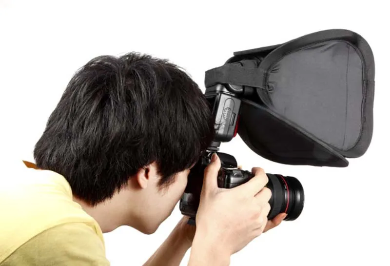 Новая Складная зеркальная камера верхний Рассеиватель Вспышки Мягкая коробка Flashgun софтбокс 23 см используется для универсальной Вспышки Аксессуары для фотостудии