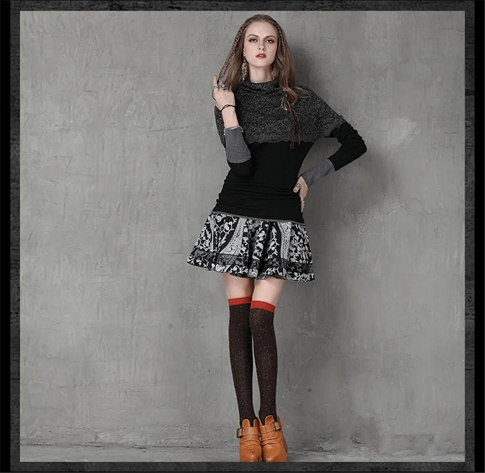 Vintage Winter Women Sweater Cardigan Knitting Pullover Long Sleeve Lace Sweater Women Jacquard Turtleneck Women Autumn Sweaters (8)
