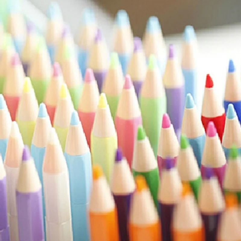 Кавайные карандаши с рисунком 6 шт. акварельные пластиковые ручки для школы и